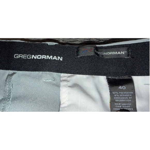 Greg Norman Golf Shorts Mens 40 Light Gray 9 Inseam Stretch Performance Summer - Picture 2 of 6